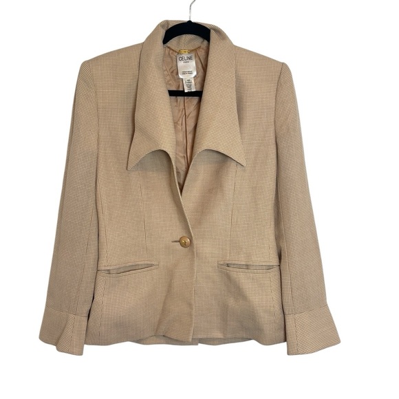 Celine Women's Houndstooth Blazer Size 36 - Picture 7 of 9